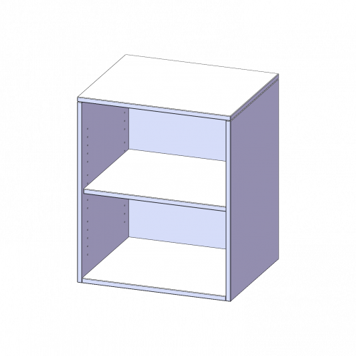 Aufsatzregal, 2 Ordnerhöhen - Serie evo180 B/H/T: 60x72x40 cm