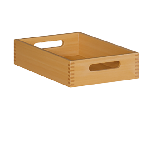 Massivholzkasten flach Holzkasten HK 10, B/H/T: 23,5 x 7,7 x 36 cm, Materialkasten - Eigentumskasten aus Massivholz BUCHE