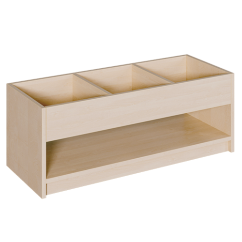 Bücher-Spielregal klein B/H/T: 102x40x40 cm, oben 3 Fächer