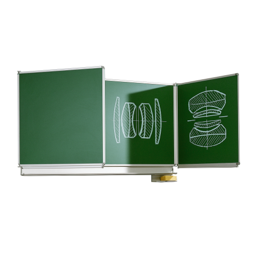 Wandklapptafel aus Premium Stahlemaille in grün, Serie KL-E Verschiedene Größen und Lineaturen erhältlich