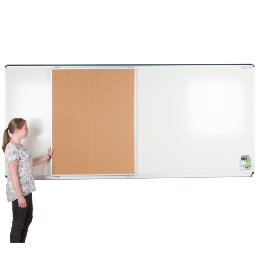Korktafel für XXL Mediarail Wandtafel, doppelseitig B/H:100x126 cm