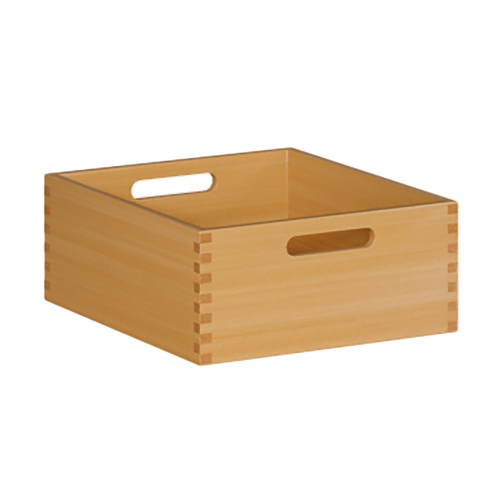 Materialkasten Holzkasten HK 14, B/H/T 31,5 x 14 x 36 cm, aus Massivholz BUCHE
