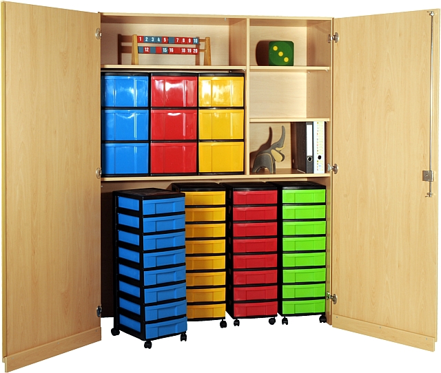 1510-5150-533 Garagenschrank mit 4 fahrbaren Modulboxen