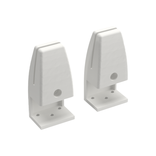 SOLIDO V Tischklemmen, einseitig Befestigungselemente für AKUSTIX Vario Elemente, Aluminium Druckguss, weiß