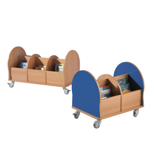 Leseratte Maxi B/H/T: 70x110x55 cm, 4 Fächer + 4 Schübe, Seiten Aquagrün, Korpus Buche