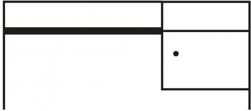 Lehrertisch mit Vollkern und 3 Schüben außen B/H: 130x65 cm, mit Schloß, mit Ablage