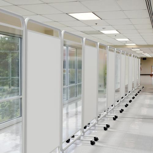 Schutzwand mit Acrylglas, Serie DMT AC B/H/T: 150x120x50 cm