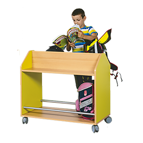 Taschenwagen doppelseitig B/H/T: 91x82x50 cm, etwa 12 Plätze, mit Ablagen in 2 Etagen