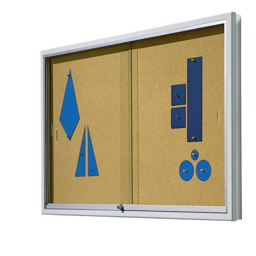 Informationsvitrine V9 mit Naturkorkrückwand B/H/T: 100x93x8 cm