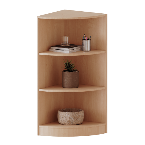 Außeneckregal, 3 Ordnerhöhen - Serie evo180 Gesamthöhe 118 cm, Viertelkreis, Erweiterung rechts oder links, mit Sockel (81 mm)