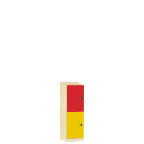 Schließfachschrank Serie SFS, einreihig B/H/T: 41,8x120x50 cm, 1x2 Fächer