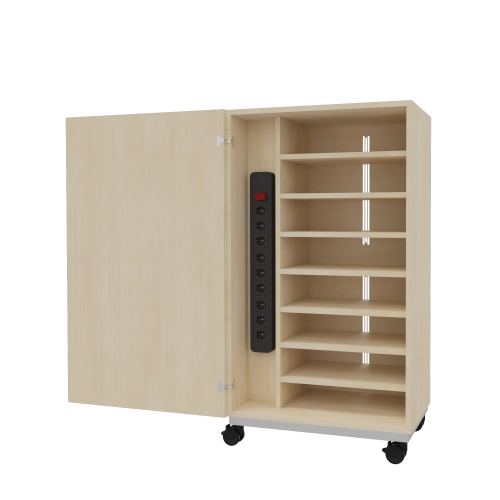 Notebookwagen mit 10 Auszugfächern, fahrbar B/H/T: 77x151x52 cm