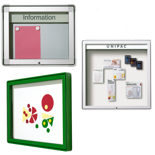 Vitrine W7 mit Klapptür zur Wandmontage Einsatz im Innenbereich