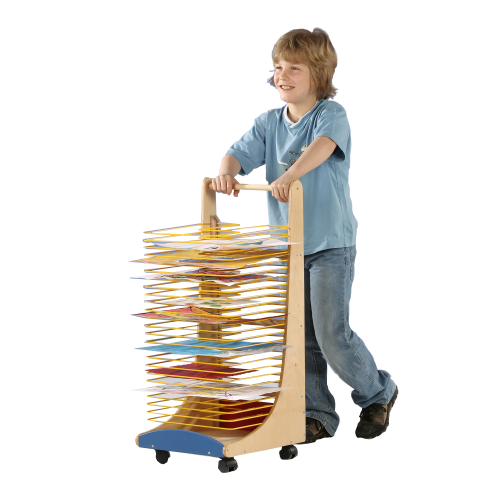 Trockenwagen mit 25 Trockenrosten, fahrbar B/H/T: 36x84x34 cm