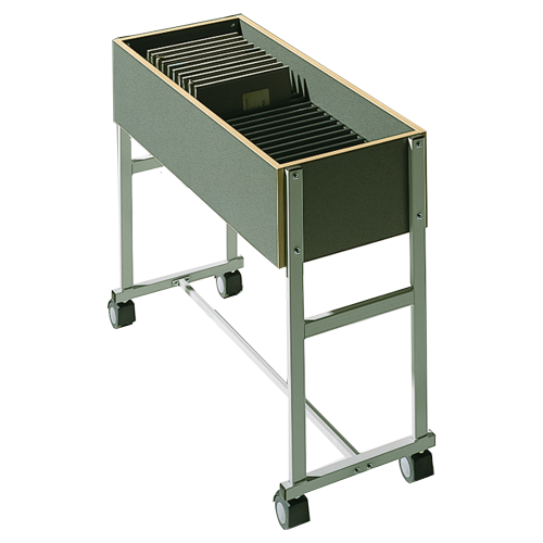 Klassenbuchwagen zur Unterbringung von Klassenbüchern DIN A4, Serie KLW, fahrbar B/H/T: 76x92x45 cm, fahrbar auf 4 Rollen, RAL-Farben wählbar, für 16 Bücher