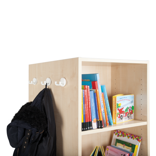 Bücherturm mit offenen Fächern B/H/T: 52x164,5x64 cm, fahrbar, einseitig