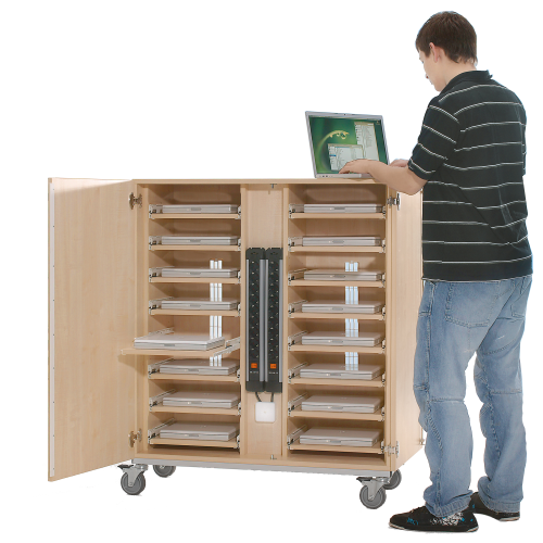Notebookwagen mit16 Fächern, fahrbar B/H/T: 125x125x42 cm