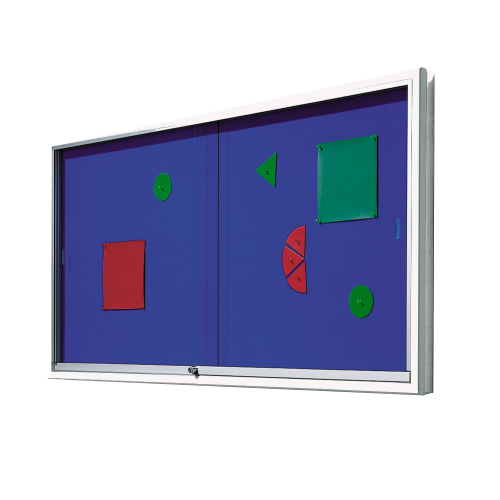 Informationsvitrine V9 mit Klettenstoffrückwand B/H/T: wählbar, 93x8 cm