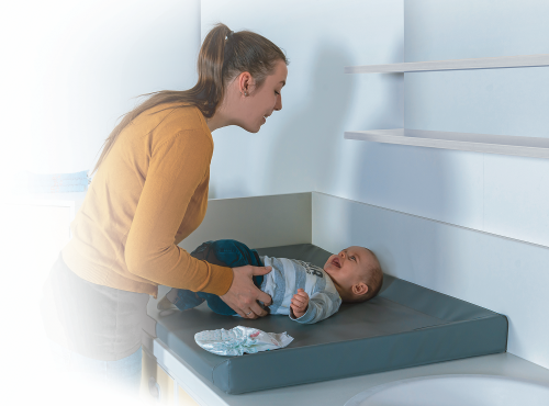 Wickelauflage B/H/T: 67x4-8x68 cm, für Wickelkommoden 71,5 cm tief