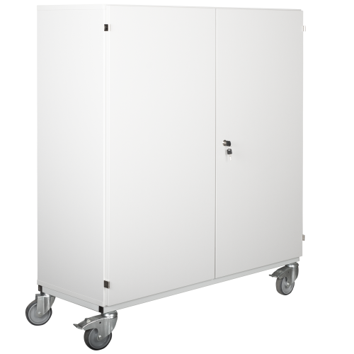 Notebookwagen mit 16 Fächern Teleskopauszug, fahrbar B/H/T: 135x125x42 cm