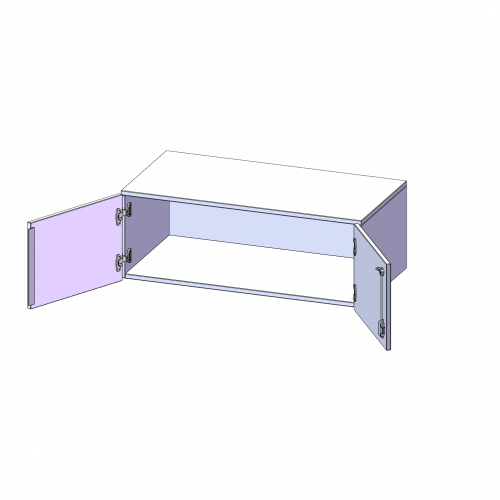 Aufsatzschrank, 1 Ordnerhöhe - Serie evo180 B/H/T: 100x36x60 cm, 2 Türen, abschließbar