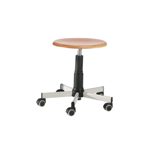 Drehspindelhocker mit Stahlfußkreuz fahrbar Sitzhöhe: 48 - 67 cm, mit Stahlfußkreuz fahrbar
