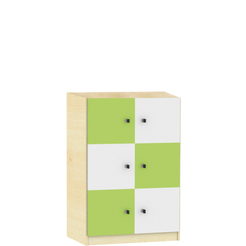 Schließfachschrank Serie SFS, zweireihig B/H/T: 80x160x50 cm, 2x3 Fächer