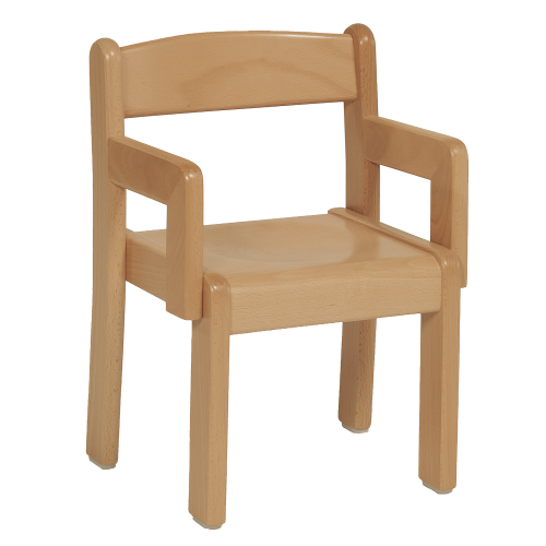 Stuhl TIM mit Armlehne mit Sitzmulde und Armlehnen, Sitzhöhe wählbar