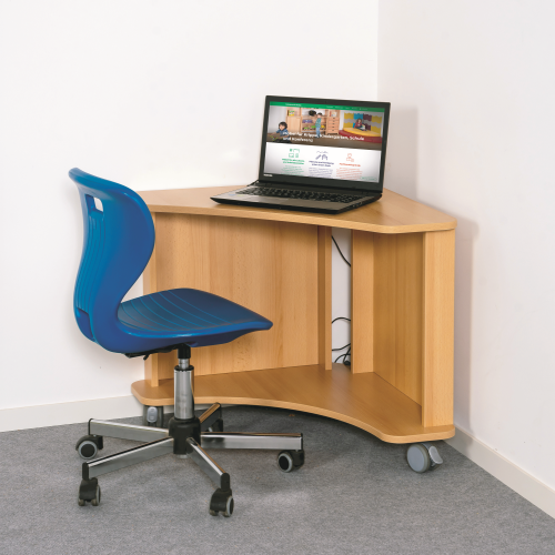 Computerecktisch auf Rollen B/H/T: 70x64x70 cm
