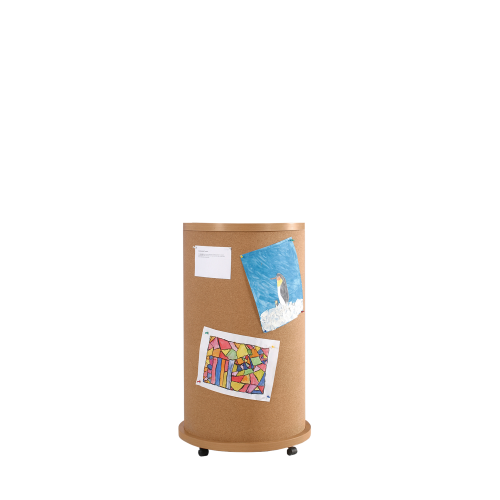 Mobile Litfaßsäule aus hochwertigem Narturkork, Serie KLS Höhe: 130 cm, Durchmesser: 60 cm