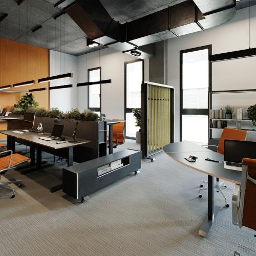 RollingRack, mobiles Garderoben-Regal mit Akustik-Elementen B/H/T: 165x190x44 cm