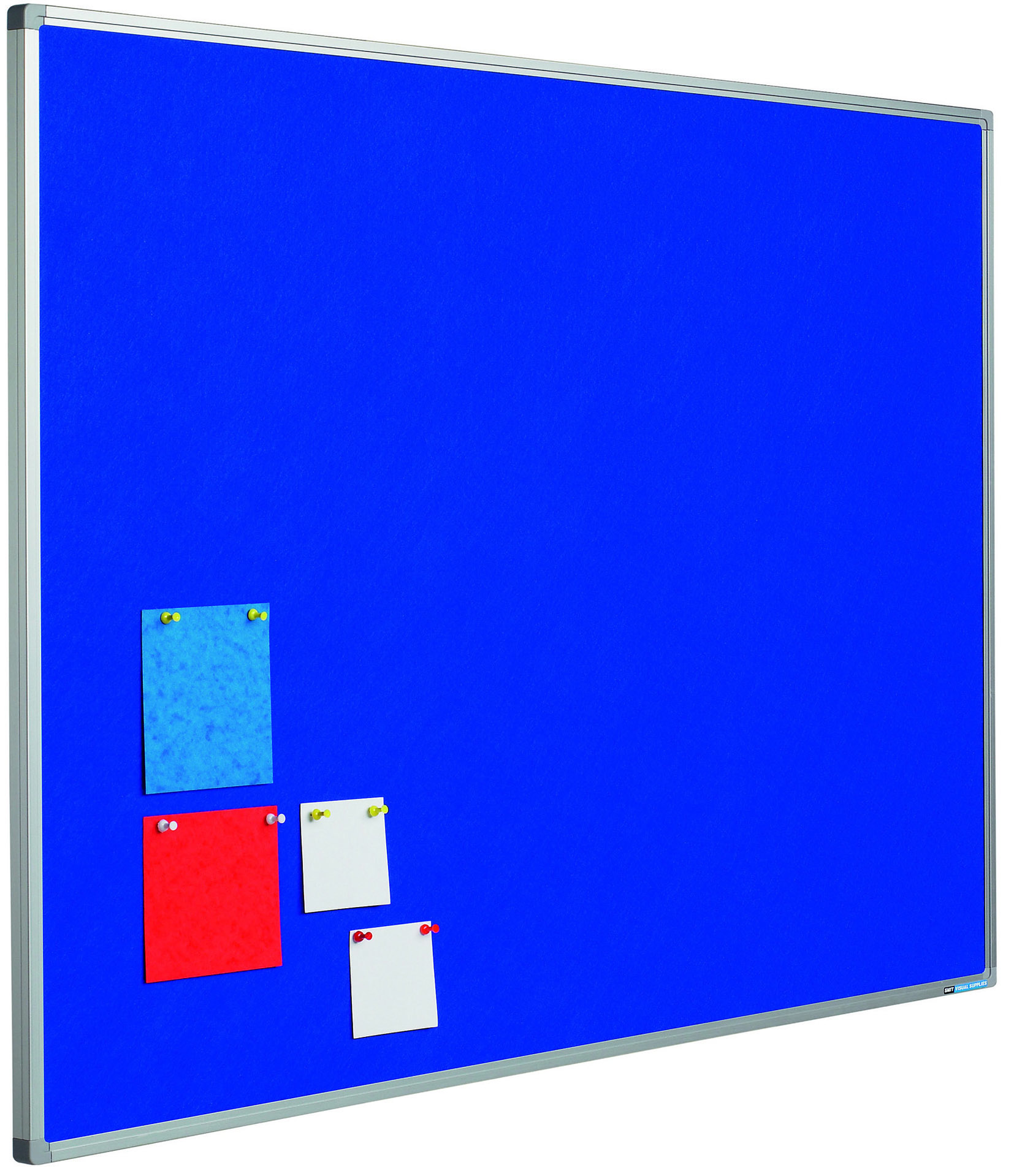 11204_102 Langwandtafel / Pinboard mit Stoffoberfläche blau - diverse Maße