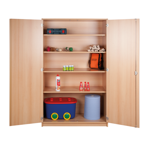 Werkschrank mit 4 Einlegeböden B/H/T: 110x180x60 cm, durchgehende große Einlegeböden
