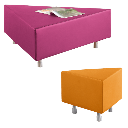 Sitzelement Dreieck aus der Sofaserie Wellness-Oase, Bezug Stoff oder Kunstleder B/H: 56x40 cm; Kantenlänge: 56 cm
