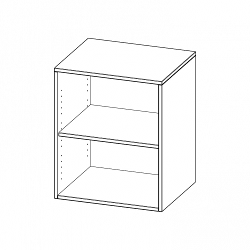Aufsatzregal, 2 Ordnerhöhen - Serie evo180 B/H/T: 60x72x40 cm