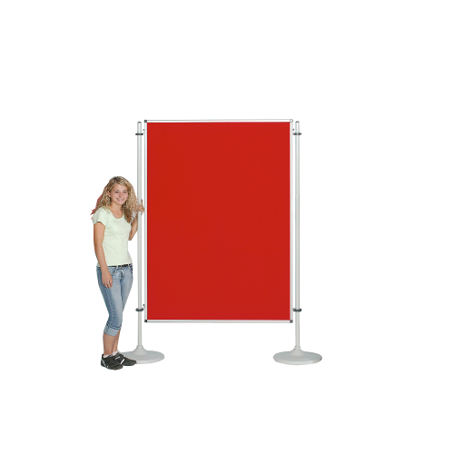 Moderationswand, Coronaschutzwand mit doppelseitigem Flanellstoff Serie NSTT F B/H: verschiedene Größen, Stofffarbe wählbar