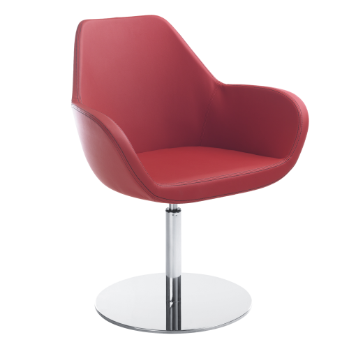 Drehstuhl Nele, mit Tellerfuß B/H/T: 67x86x60 cm, Gestellfarbe und Bezug wählbar