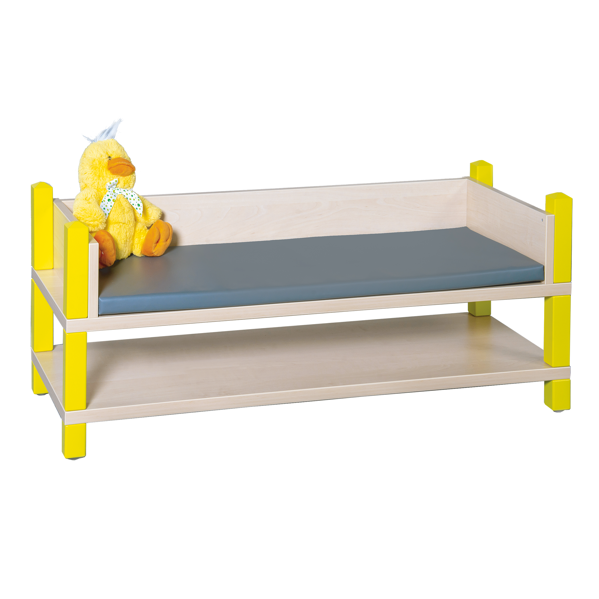 Stollen-Wickeltisch mit Auflage B/H/T: 106x40x40 cm, mit Schaumgummiauflage