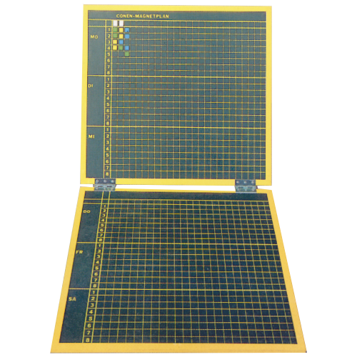 Handplan magnetisch, Stundenplan im verkleinerten Maßstab magnethaftend, mit Kreide beschreibbar