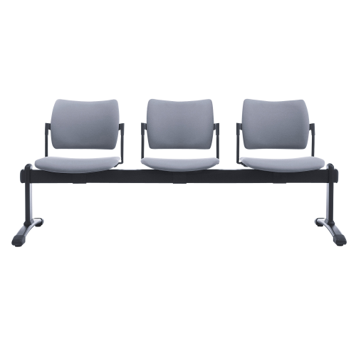 2er Sitzbank Gestellfarbe wählbar, Sitz- und Rückenfläche aus Kunststoff, Sitzhöhe: 46 cm