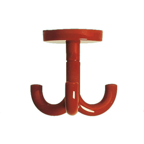 3er Kleiderhaken 33 rot