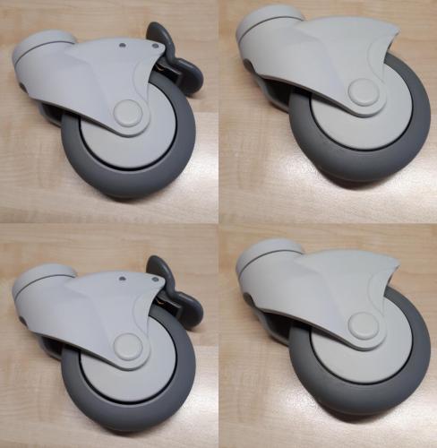 Designrolle 100mm Durchmesser, Bauhöhe 140mm, 4 Rollen 1 Satz Rollen für diverse Möbel