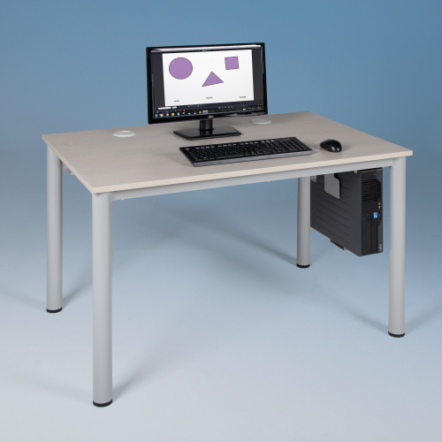 EDV-Tisch, Rundrohrgestell mit Kabelkanal B/H/T: 80x72x80 cm