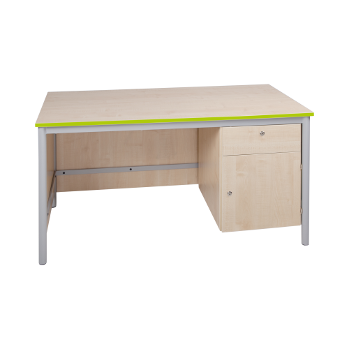 Lehrertisch mit Unterschrank und Schublade abschließbar B/H/T: 160x76x80 cm
