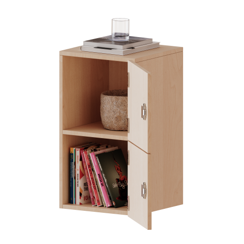 Schließfach - Aufsatzschrank, 2 Ordnerhöhen - Serie evo180 Breite 40,5 cm, Gesamthöhe 72 cm, 2 Türen