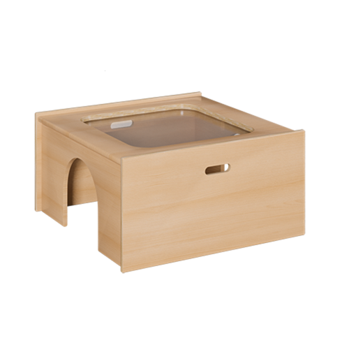 Spielpodest - Glaspodest als Tunnel B/H/T: 78x40x78 cm, mit mehrschichtigem Sicherheitsglas