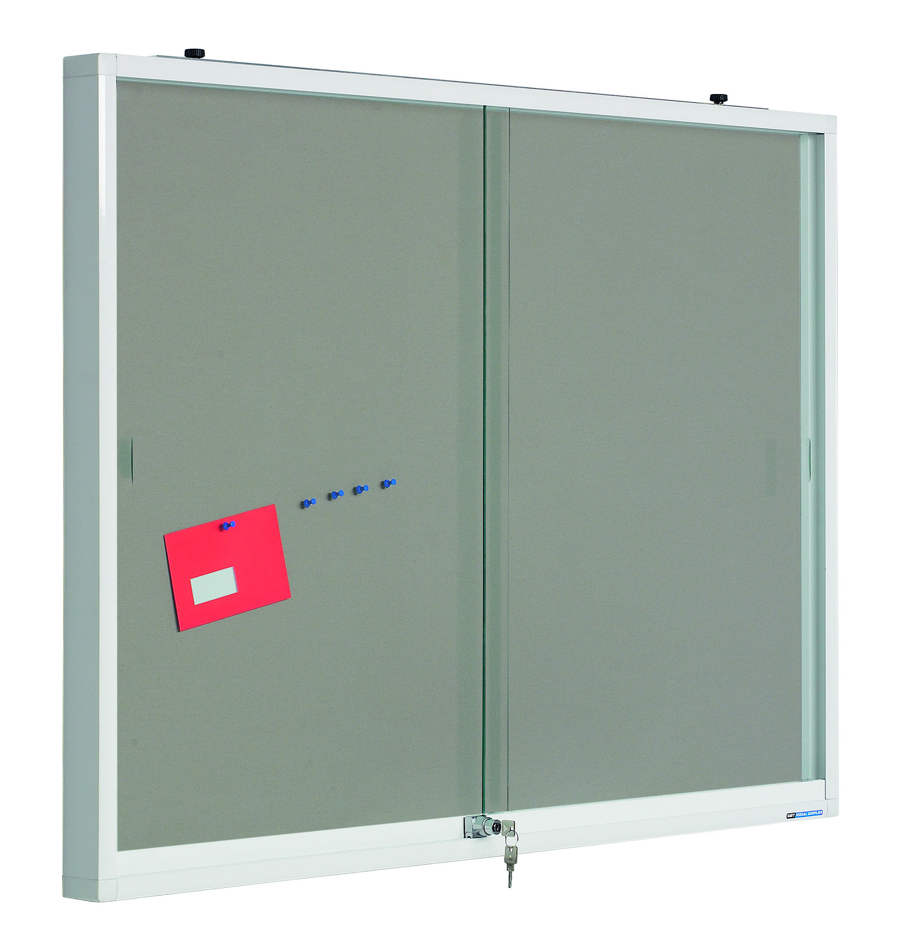 13001_111 Innenvitrine mit grauer Korklinoloberfläche