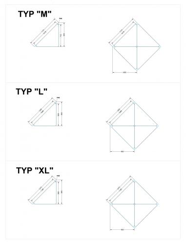 Pythagoras Dreiecktisch fahrbar mit Melamin Tischplatte B/H/T: 120x59x85 cm Mobiler Dreiecktisch mit Tischplatte Melamin, Tischhöhe DIN 03 - 59 cm