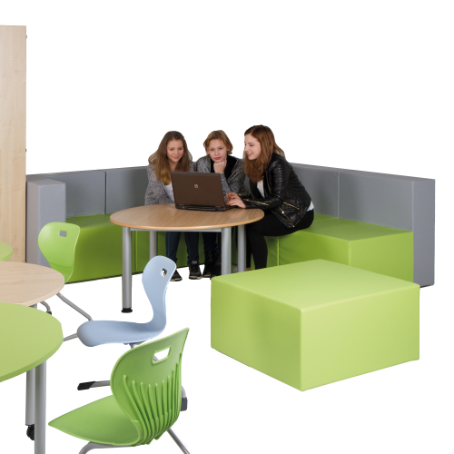 CUBE "Big Sofa" Set bestehend aus 6 Teilen, schwer entflammbar B/H/T: 225x75x75 cm, Sitzhöhe 40 cm