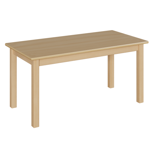 Rechtecktisch mit Massivholzgestell und Schichtstoffplatte Lieferbar in 5 Tischgrößen und 7 wählbaren Tischhöhen